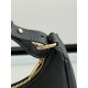 360 AVA moon bag black calf leather lining anti-brushed cowhide hardware using pairs of zp real thick gold plating technology crescent moon bag type with triumphal arch large gold buckle embellishment simple hundred with a sense of high class pull full te