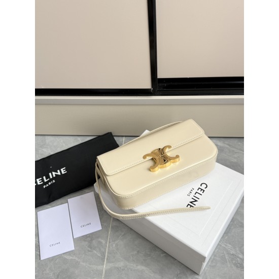 360 Triumph underarm bag milkshake white classic style versatile king hardware using the pair of zp real thick gold plating technology head layer calfskin shaping while maintaining the feel with the picture package size 2051154cm