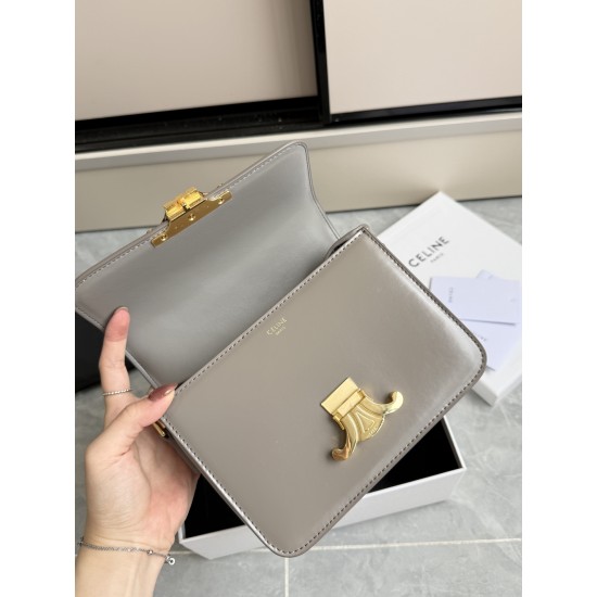 Genuine gold Triumph small gray burst models to attack hardware using the zp real thick gold plating technology customized calfskin material texture full of points low-key luxury retro style closed eyes into how can not be wrong choice with the picture pa