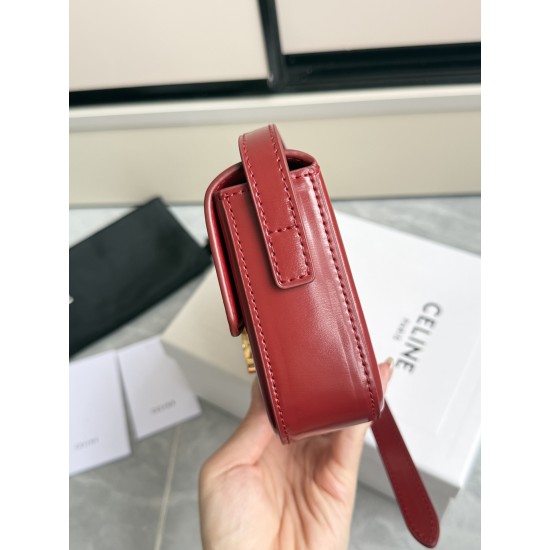 360 Triumph armpit bag red classic style versatile king hardware using pairs of zp real thick gold plating technology head layer calf leather shaping while maintaining the feel with the picture package size 2051154cm