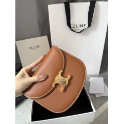 380 Real Gold Arc de Triomphe Saddle Bag Brown Hardware using real thick gold plating technology head layer cowhide Details on zp development super cost-effective version with box packaging Size 185166cm