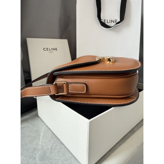 380 Real Gold Arc de Triomphe Saddle Bag Brown Hardware using real thick gold plating technology head layer cowhide Details on zp development super cost-effective version with box packaging Size 185166cm