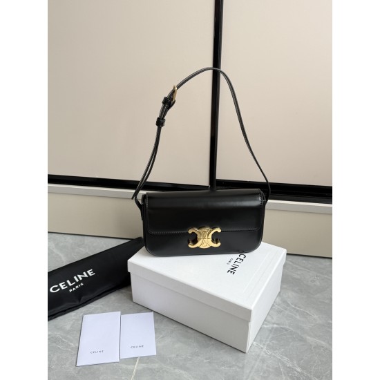 360 Triumph Armpit Bag Black Classic Style Versatile King Hardware using the pair of zp real thick gold plating technology head layer calfskin leather shaping while maintaining the feel with the picture package size 2051154cm