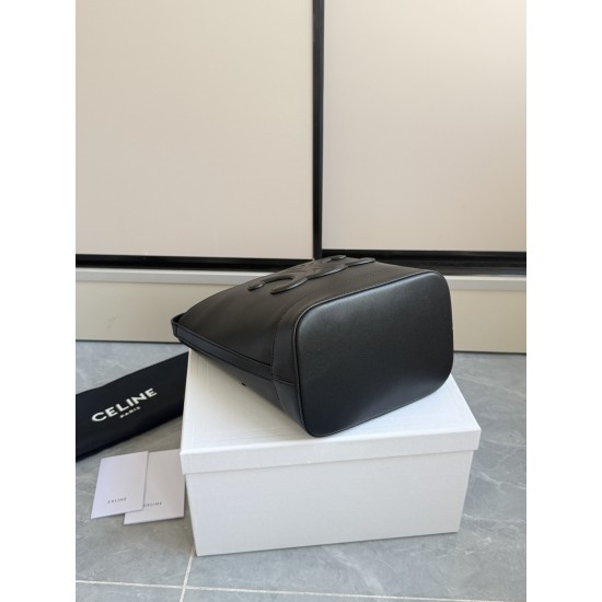 360 cuir bucket bag black Arc de Triomphe embossed full leather crossbody bucket understated simplicity casual small style belongs to the more you look the more you like the model of the classic cowhide leather texture superb with the picture package size