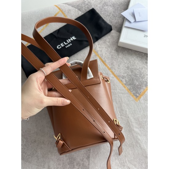 420 Arc de Triomphe backpack brown stars interpretation of the new BONNIE small shoulders backpack charm super small and cute body exquisite and practical iconic for the Arc de Triomphe logo add a sense of high class bag with a full set of packaging size 