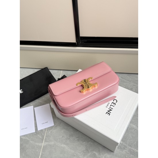 360 Triumph Armpit Bag Pink Classic Style Versatile King Hardware using the pair of zp real thick gold plating technology head layer calf leather shaping while maintaining the feel with the picture package size 2051154cm