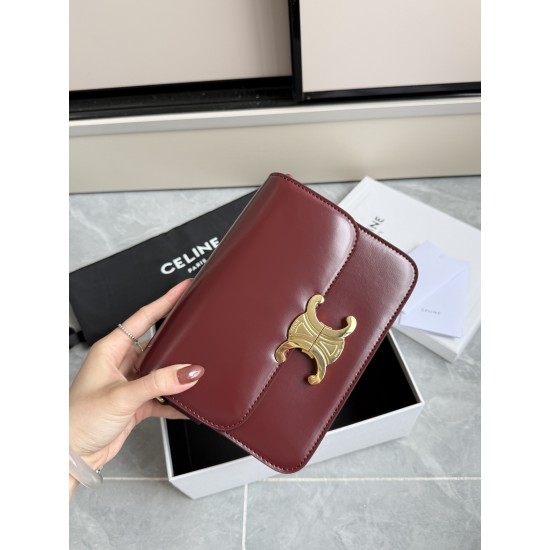Real gold triumphal arch trumpet burgundy popping models to attack hardware using to zp real thick gold plating technology custom calfskin material texture full of points low-key luxury retro style closed eyes into how can not be wrong choice with the pic