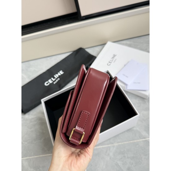 Real gold triumphal arch trumpet burgundy popping models to attack hardware using to zp real thick gold plating technology custom calfskin material texture full of points low-key luxury retro style closed eyes into how can not be wrong choice with the pic