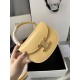 380 Arc de Triomphe handbag saddle bag yellow mini handbag hardware using pairs of zp real thick gold plating technology customized pairs of version cowhide leather playful and cute mini small bag with box packaging size 1551155cm