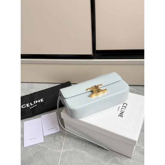 360 Triumph Armpit Bag Blue Classic Style Versatile King Hardware using the pair of zp real thick gold plating technology head layer calfskin leather shaping while maintaining the feel of the package with the picture Size 2051154cm