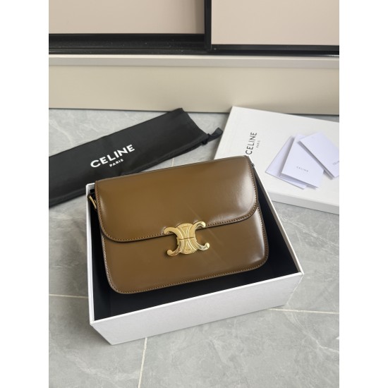 Genuine gold triumphal arch large caramel retro classic models hardware using the pair of zp real thick gold plating technology customized calfskin material texture full of points low-key luxury retro style closed eyes into how can not be wrong choice of 