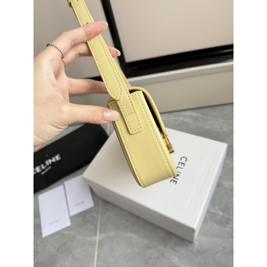 360 Triumph armpit bag yellow classic style versatile king hardware using pairs of zp real thick gold plating technology head calf leather shaping while maintaining the feel with the picture package size 2051154cm