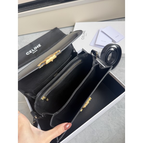 Genuine gold Triumphal Arch large black retro classic models hardware using to zp real thick gold plating technology custom calfskin material texture full of low-key luxury retro style closed eyes into how can not be wrong choice of the whole bag feels ve