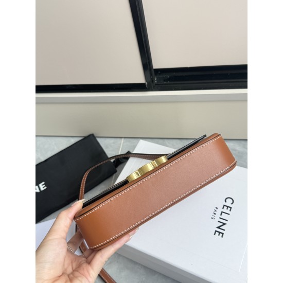 360 Triumph armpit bag plain brown classic style versatile king hardware using the pair of zp real thick gold plating technology head layer calf leather shaping while maintaining the feel with the picture package size 2051154cm