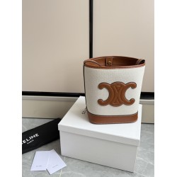 360 cuir bucket bag canvas Arc de Triomphe embossed full leather crossbody bucket understated simplicity casual small style belongs to the more you look the more you like the model of classic cowhide texture superb with the picture package size 222413cm