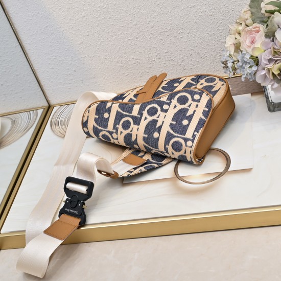 New shipments 250 original fabric with leather with original box Dior homme with box 2024 PreFall early spring series saddle saddle bag strong launch Dior's new designer Kim Jones for the first time to handle the design of the first quarter not only ophid