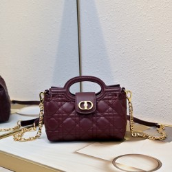 210 The Dior Jolie Top Handle Mini Chain Handbag is a new addition to the Early Spring 2016 Ready-to-Wear collection and features an elegant and sophisticated design crafted in creamy white sheepskin leather adorned with rattan latticework flap embellishe