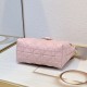 210 The Dior Jolie Top Handle Mini Chain Bag, new to the Early Spring 2016 Ready-to-Wear collection, is an elegant and sophisticated design crafted in creamy white sheepskin leather with rattan lattice flap embellished with a gold-tone metal CD logo and w