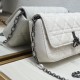 200 WITH BOX LADY DIOR MOBILE PHONE POUCH WHITE GUN CLOSURE This Lady Dior cell phone pouch is elegantly crafted in creamy white sheepskin leather with a rattan check pattern and a removable light gold-tone metal DIOR charm with a detachable chain adorned