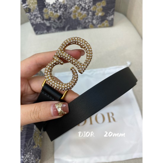 Dior Dior official website series star runway models to create a refined and elegant heart of the best hardware using exquisite processing technology imported noble cowhide Suitable for all kinds of waist accessories skirt belt width 20cmP160