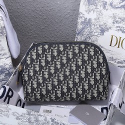 170 Dior oblique old flower cosmetic bag handbag bag capacity needless to say la girls out of the travel all have to have such a storage wow 23x17x9cm model CD8686