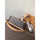 M45985 Baguette Bag Diane Handbag with pockets and neat interior Wide jacquard shoulder strap with Louis Vuitton logo and Monogram floral on both sides Size 240 x 150 x 90 cm