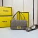 390Fendi baguette bag with 306 stitches of the same color mini bright thread hand-stitched to represent the traditional Selleria craftsmanship with the iconic natural grained calfskin leather by the use of no metal tanning process is more versatile as lon