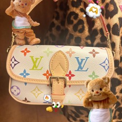 Nano Diane Baguette Handbag Donkey Home M14194 White White Color Takashi Murakami Model Figure