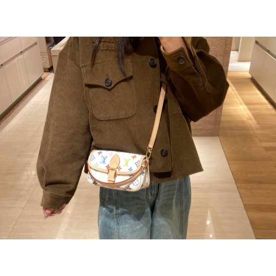 Nano Diane Baguette Handbag Donkey Home M14194 White White Color Takashi Murakami Model Figure