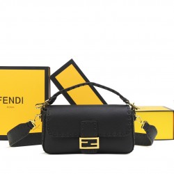 290 FirecrackersFendi BaguetteMedium baguetteCuoio RomanoMade of cowhide leatherHand-stitched and embellished with FF claspFeatures a front flap with magnetic closureInterior compartment with zippered pocketFeatures a leather Selleria seal with gold-tone 