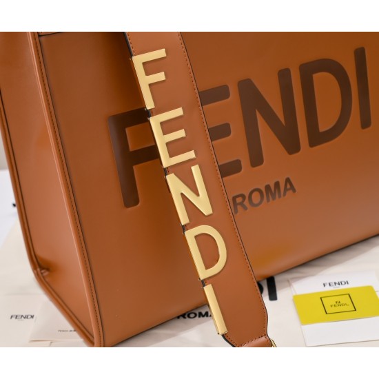 Large 280FI TOTE Tote Sunshine Handbag Leather Simple Letter LOGO Design Amber Double Handle is the biggest focus of the whole bag Single twisted on the very aura also does not strangle the hand Overall retro sense is super suitable for like retro style o