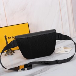 Brand FENDI Fendi style press big mark chest bag Item No. 268568 color black size upper width 37 lower width 18207cm material head imported lychee grain cowhide price batch of 300 FENJIA handshake sports brand Fila Fila FILA vintage pattern FF monograms a