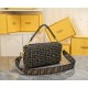 260 now Model 7713FI New Old Flower Woven Baguette Iconic Baguette Medium Handbag with Flap Design with FF Magnetic Closure FF Jacquard Fabric Woven Strap on the body is super good to see the highest rate of pieces can be a variety of retro with the class