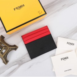 Brand FENDI Fendi style cross pattern black red yellow sticker card case Item No. 2020568 color black orange red material head imported cross pattern cowhide size 1059FENDI short clip card case Introduction spring and summer the latest card case using the
