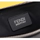 Brand FENDI Fendi model number organ PVC yellow handbag Item No. 168568 color black size 30202 material head layer imported nappa cowhide double letters PVC FENDI pouch Fendi handbag super explosive models to come pulling the first layer of nappa cowhide 