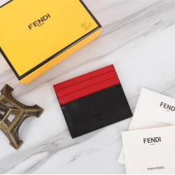 Brand FENDI Fendi style Slim yellow card case Item No. 2020568 color black material head layer imported nappa cowhide size 1059FENDI short clip card bag Introduction spring and summer the latest card case using head layer imported nappa cowhide cute doubl