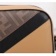 Brand FENDI Fendi model number PVC black stripe camera bag color brown size 23165 material head layer imported nappa cowhide double letters PVC FENDI pouch Fendi men's bag super explosive models to come pull the head layer nappa cowhide hand-stitched fine