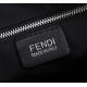 Brand FENDI Fendi model number PVC black stripe camera bag color brown size 23165 material head layer imported nappa cowhide double letters PVC FENDI pouch Fendi men's bag super explosive models to come pull the head layer nappa cowhide hand-stitched fine