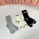 99 with packaging MiuMiu Miu Miu new classic long jewelry socks stacked socks socks a box of three pairs of counter synchronization tube socks big brand out of the street hipster must have super good match