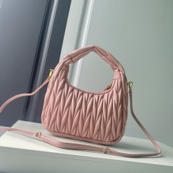 340 large M home 5BC108miumiu new miuwander handbags imported lambskin classic brand iconic matelasse texture embroidery vintage frosted hardware use round lonely curve retains the proper sense of playfulness bag type overall hard and shapely full of pers
