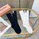 99 with packaging a box of two pairs of MIUMIU Miao super pop models net red socks M official website synchronization knitted letters calf socks ins star net red recommended hot to the extreme cotton material thin soft breathable four seasons universal Eu