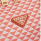 300 Prada 2025 New Printed Nylon Fabric Messenger BagThis messenger bag is made of fabric printed nylon fabric with cross grain cowhide leather in eye catching colorThe print on the bag consists of classic triangles and is very durableYou have a lot of sp