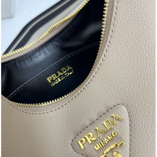 290 Seasonal new Prada Prada 2023 new VITELLODAINO shoulder SOFT crossbody bag men and women's classic outlook on the future fashion and hundred hitched on the body and A and valiant must-enter models Model 1BH193 Size 2516