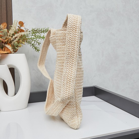 280 Prada Crossbody Bag in raffiaThis softly deconstructed crossbody bag is crafted in raffia, a lightweight, natural material that expresses the heart of summerThe iconic house triangle logo is reintroduced to decorate the front of the bagEmbroidered let