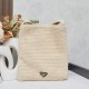 280 Prada Crossbody Bag in raffiaThis softly deconstructed crossbody bag is crafted in raffia, a lightweight, natural material that expresses the heart of summerThe iconic house triangle logo is reintroduced to decorate the front of the bagEmbroidered let