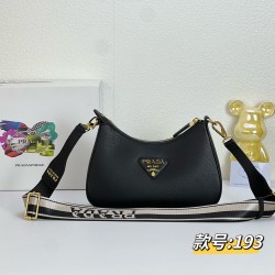 290 Seasonal new Prada Prada 2023 new VITELLODAINO shoulder SOFT crossbody bag men and women's classic outlook on the future fashion and hundred hitched on the body and A and valiant must-enter models Model 1BH193 Size 2516