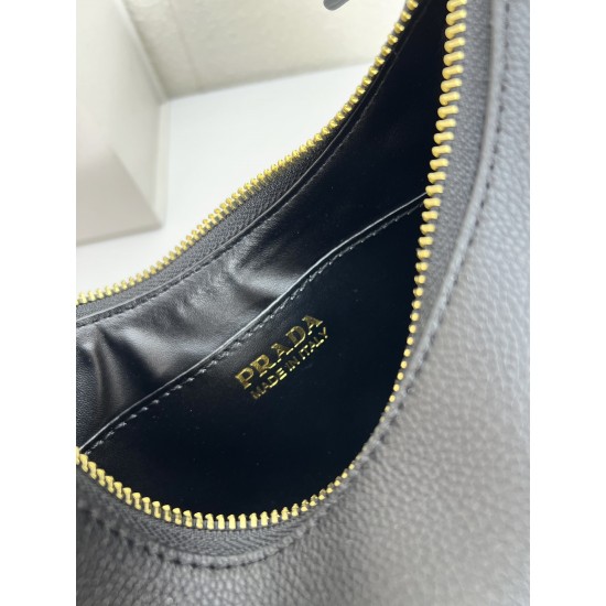290 Seasonal new Prada Prada 2023 new VITELLODAINO shoulder SOFT crossbody bag men and women's classic outlook on the future fashion and hundred hitched on the body and A and valiant must-enter models Model 1BH193 Size 2516