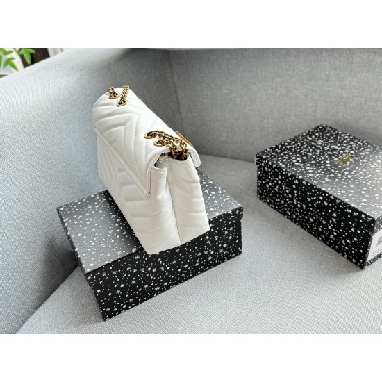 130 Heaven and earth cover size2517 Saint Laurent YSL LOULOU insignia envelope bag chain bag crossbody shoulder bag cloud bag the more you look the more temperament leisure business can be managed fairies come to take it home fashionable instantly to be p