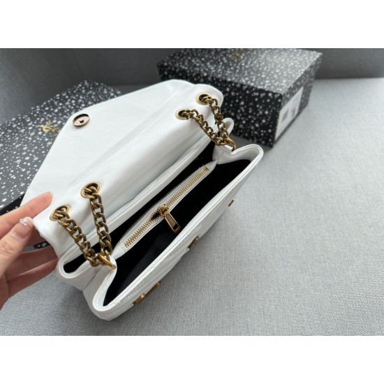 130 Heaven and earth cover size2517 Saint Laurent YSL LOULOU insignia envelope bag chain bag crossbody shoulder bag cloud bag the more you look the more temperament leisure business can be managed fairies come to take it home fashionable instantly to be p