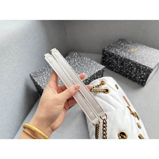 130 Heaven and earth cover size2517 Saint Laurent YSL LOULOU insignia envelope bag chain bag crossbody shoulder bag cloud bag the more you look the more temperament leisure business can be managed fairies come to take it home fashionable instantly to be p